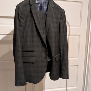 Tristan - Classic Checkered Forest Green & Navy Men's Blazer